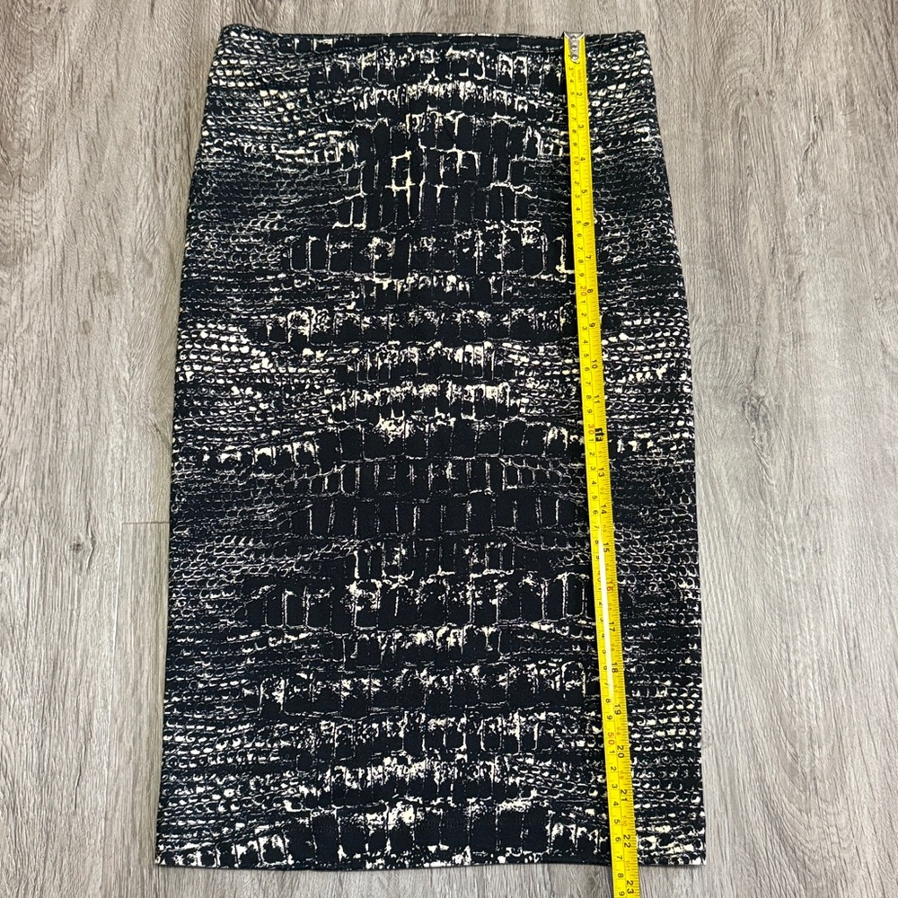 McQ ALEXANDER MCQUEEN Croc Print Pencil Skirt S - Picture 8 of 11